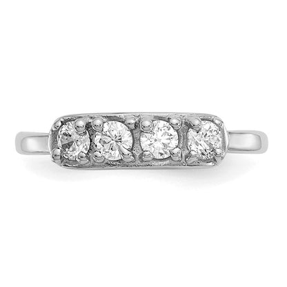 14K Weißgold Zirkonia Zehenring