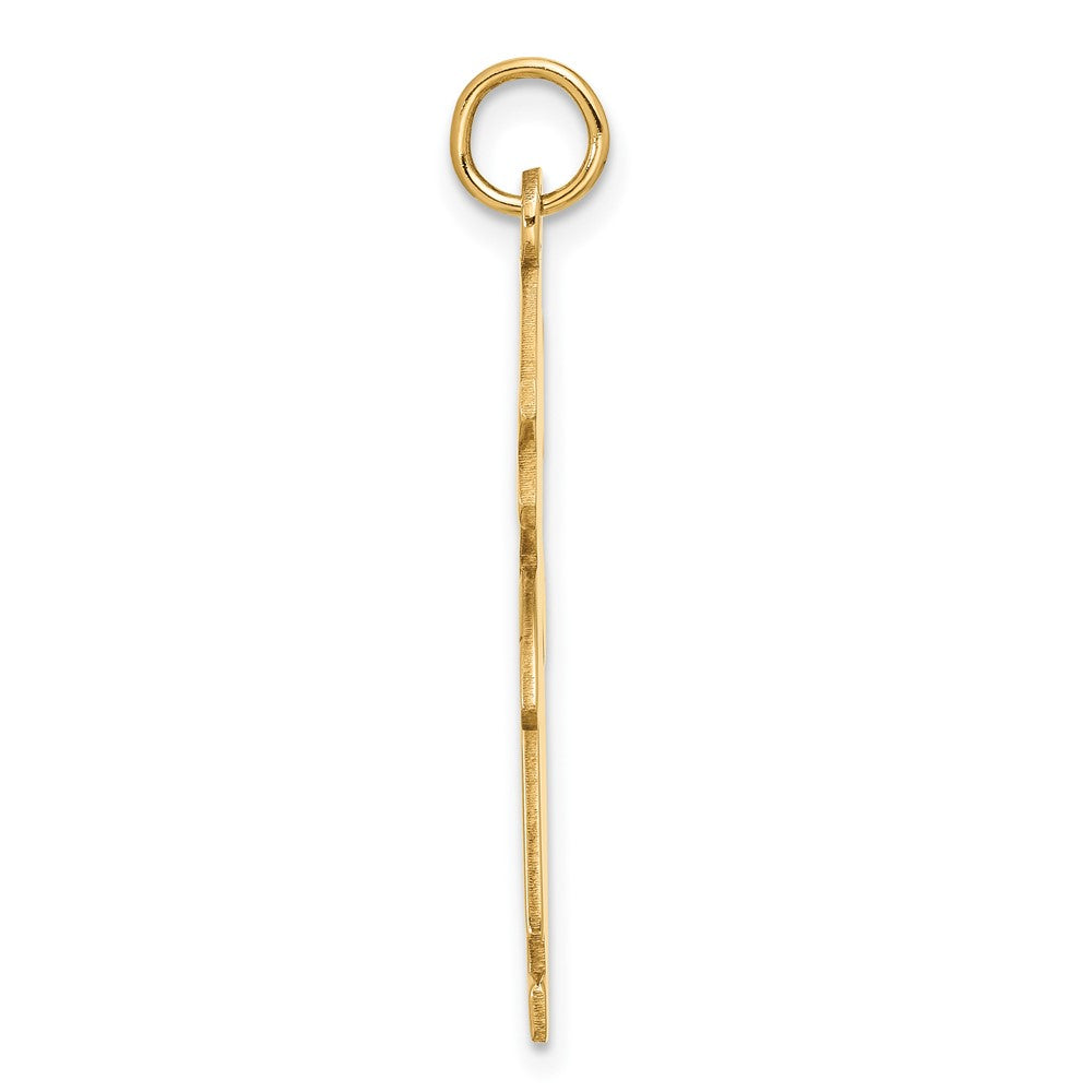 14K Gelbgold Charm „Mädchen" satiniert