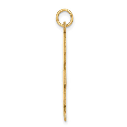 14K Gelbgold Satin-Junge-Charm