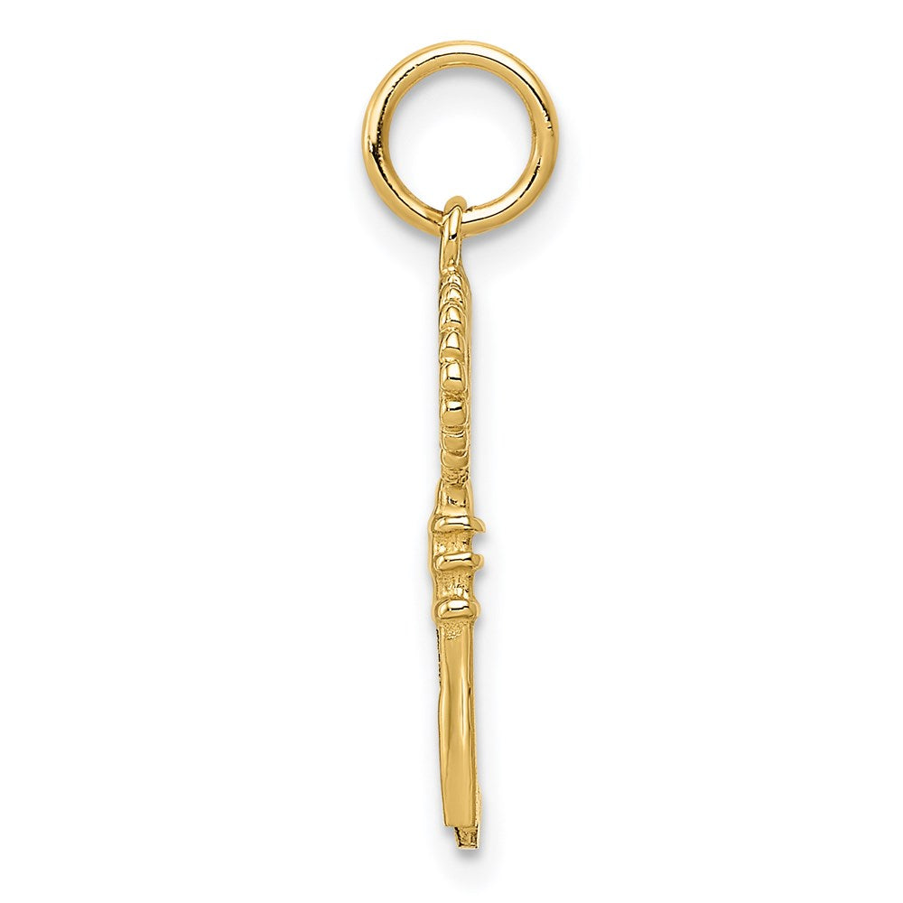 14K Gelbgold Poliert Key Charm