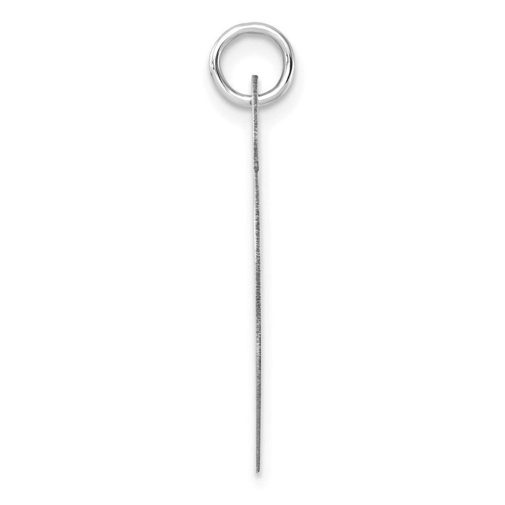 14K Weißgold Herzscheiben-Charm