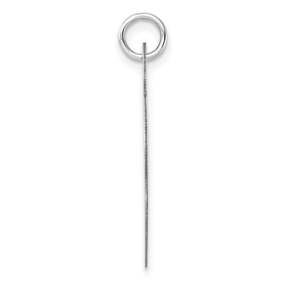 14K Weißgold Herzscheiben-Charm