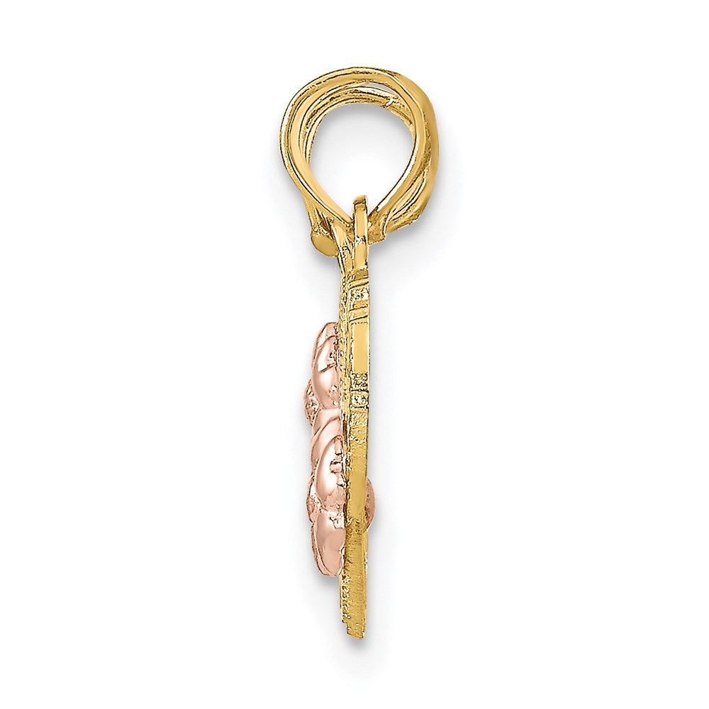 14K Bicolor Mama - Tochter Break-apart Herzen Anhänger