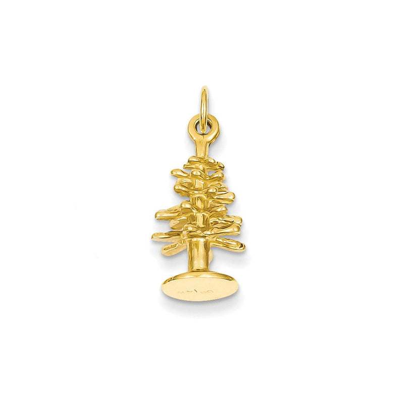 14K Gelbgold 3-D Weihnachtsbaum-Anhänger