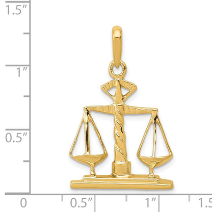 Waage der Gerechtigkeit"-Anhänger aus 14K Gelbgold