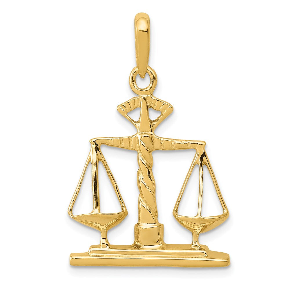 Waage der Gerechtigkeit"-Anhänger aus 14K Gelbgold