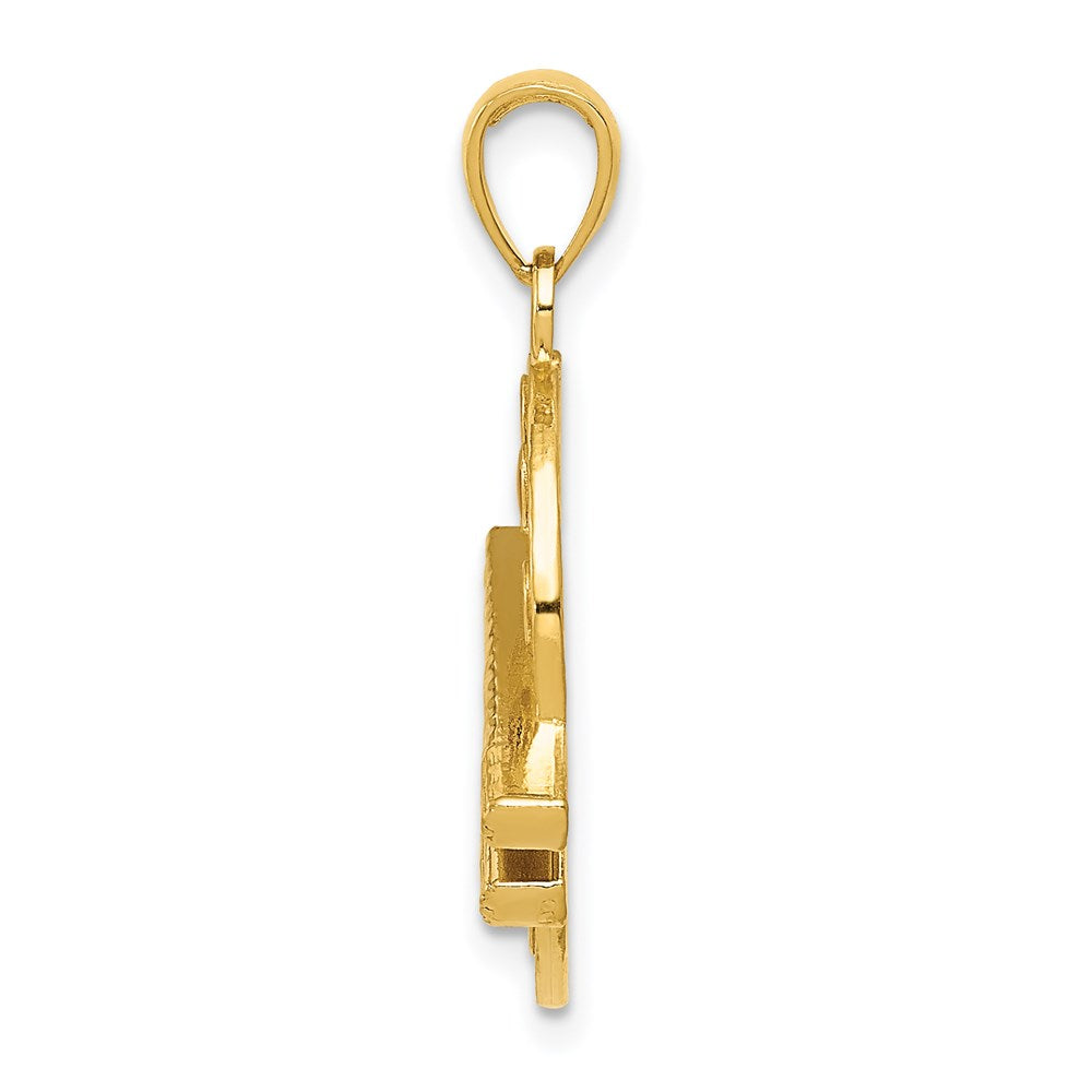 14 Karat Gelbgold Künstlerpalette-Anhänger mit Emaille