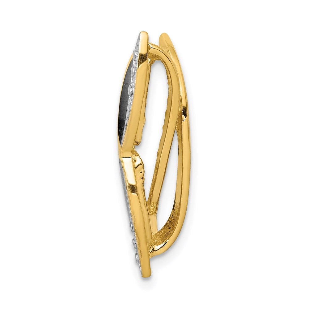 14K Gelbgold Sonnenbrillen-Anhänger/Gleitanhänger, emailliert