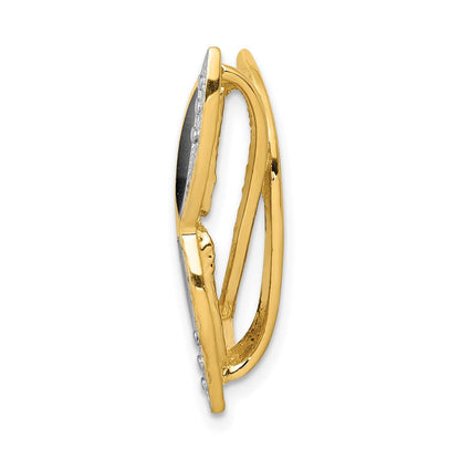 14K Gelbgold Sonnenbrillen-Anhänger/Gleitanhänger, emailliert
