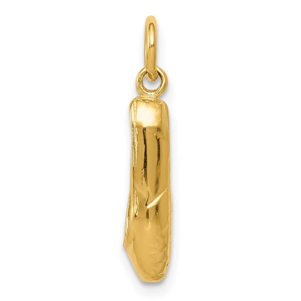 14K Gelbgold 3-d Ballett Slipper Anhänger