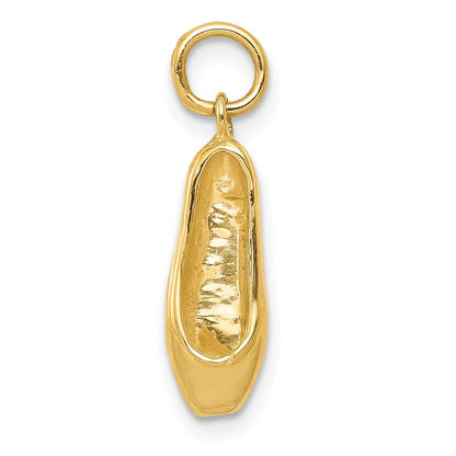 14K Gelbgold 3-d Ballett Slipper Anhänger