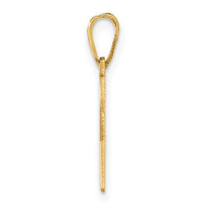 14K Gelbgold Klein Emailliert Bewusstsein Schleife Charm