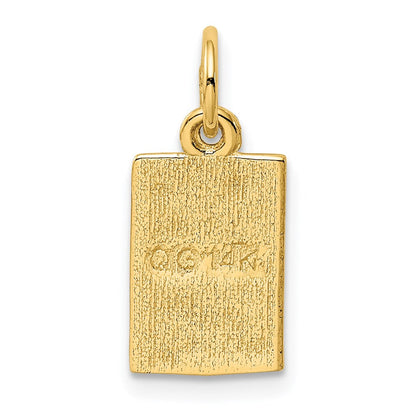14K Gelbgold Emailliert Ace Of Spades Card Charm