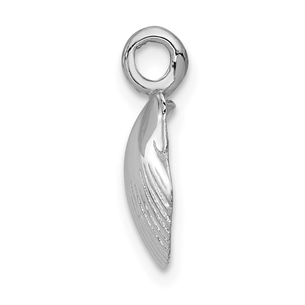 14K Weißgold Seashell Anhänger