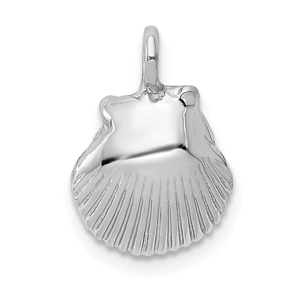 14K Weißgold Seashell Anhänger