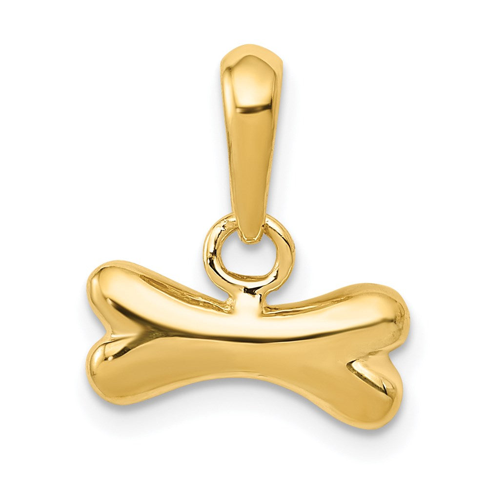 14K Gelbgold Hundeknochen-Anhänger