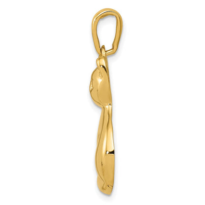 14K Gelbgold Katzen-Anhänger