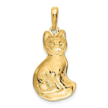14K Gelbgold Katzen-Anhänger