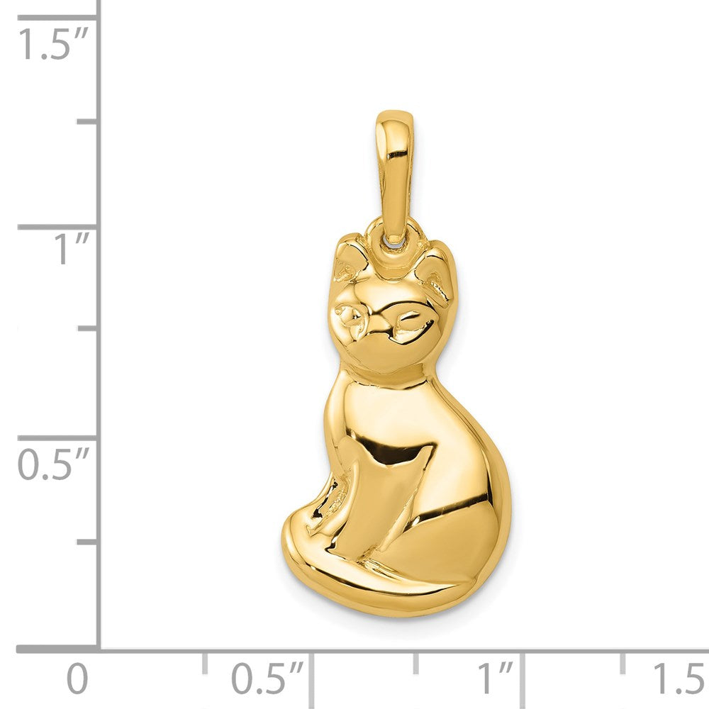 14K Gelbgold Katzen-Anhänger