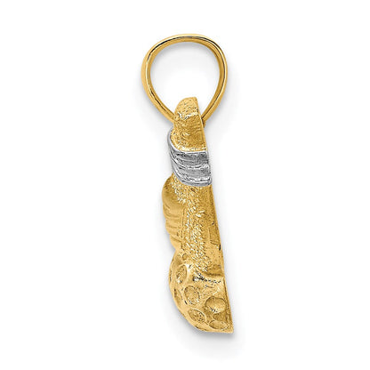 14K Gelb & Rhodium Golf Club und Kugel Charm