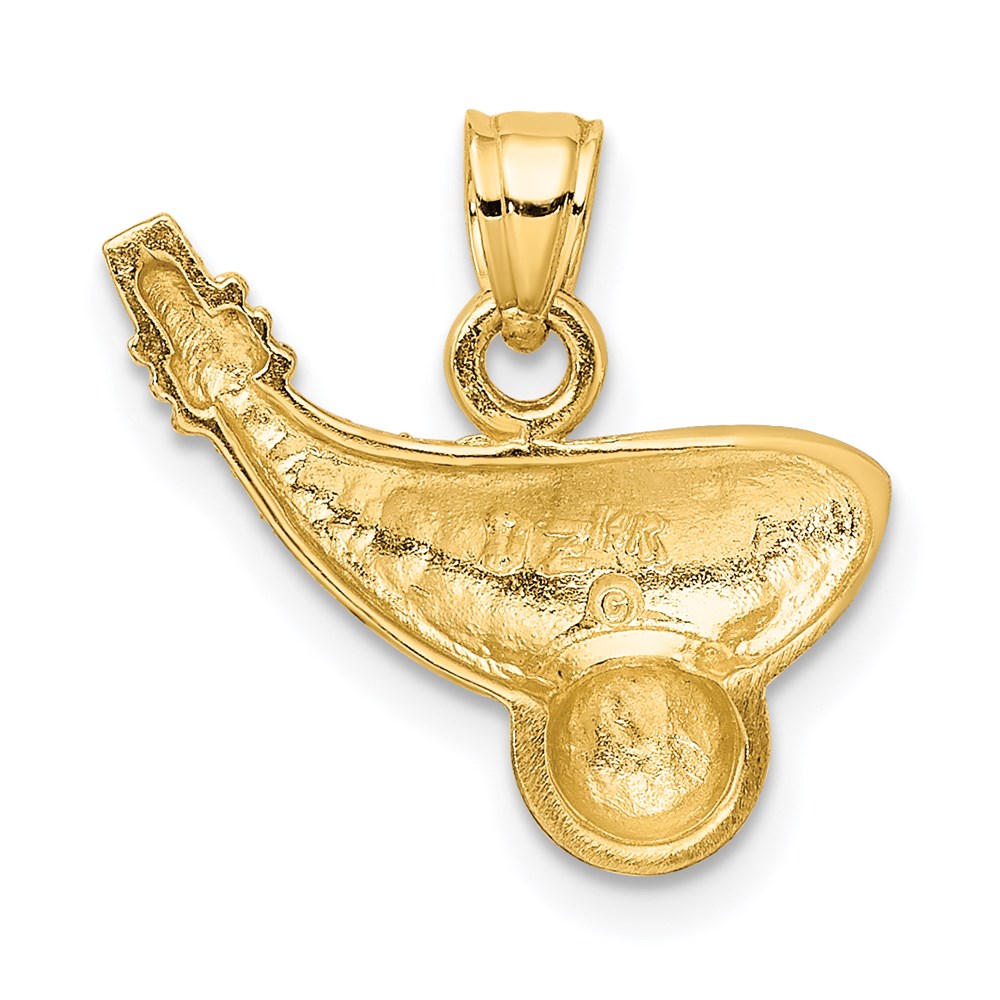 14K Gelb & Rhodium Golf Club und Kugel Charm