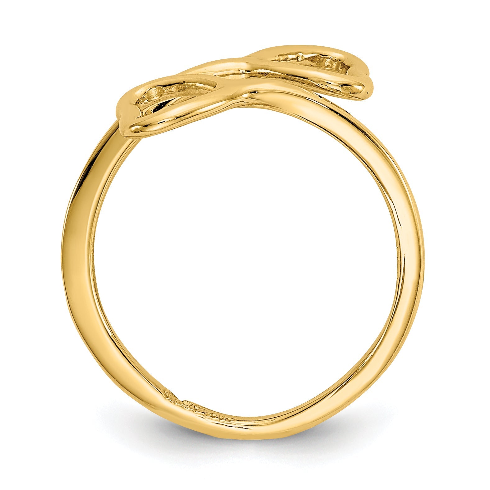14K Gelbgold Doppelt Herz Zehenring