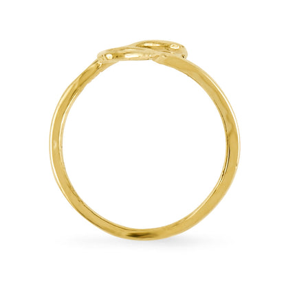 14K Gelbgold Doppelt Herz Zehenring