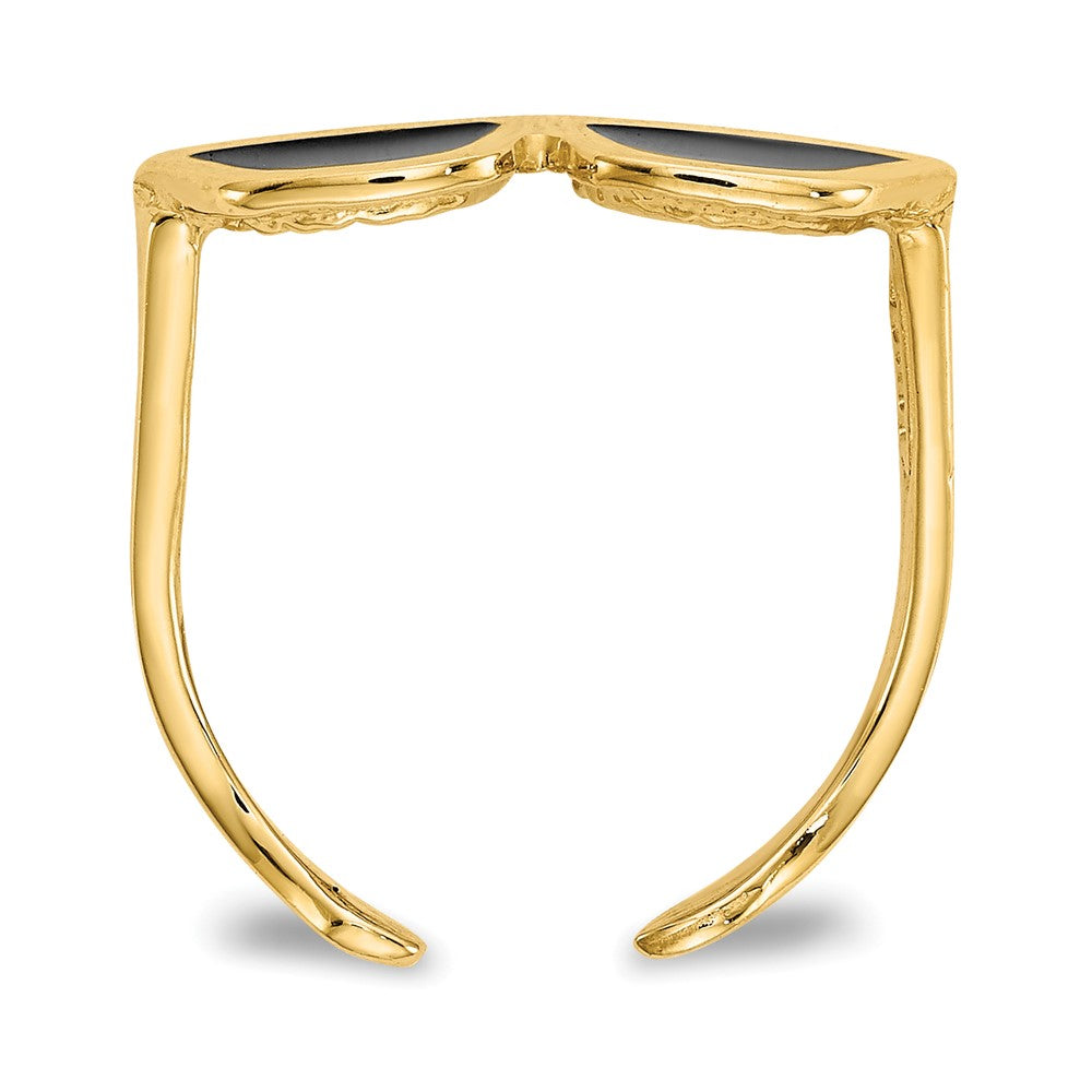 14K Gelbgold Emailliert Sunglasses Zehenring