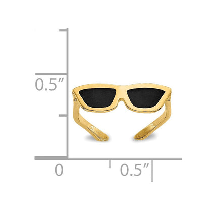 14K Gelbgold Emailliert Sunglasses Zehenring