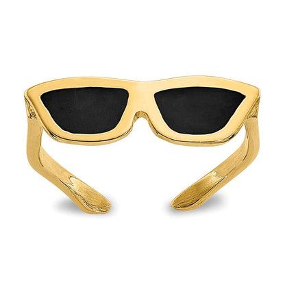 14K Gelbgold Emailliert Sunglasses Zehenring
