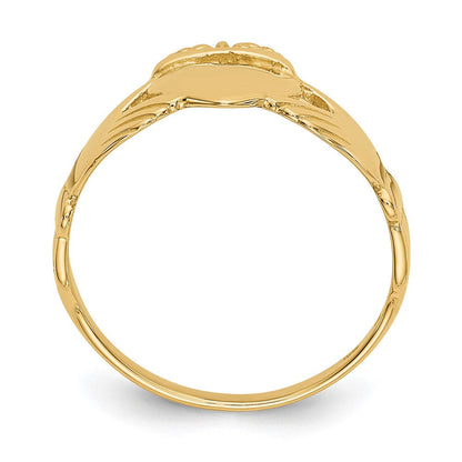 14K Gelbgold Damen Claddagh-Ring