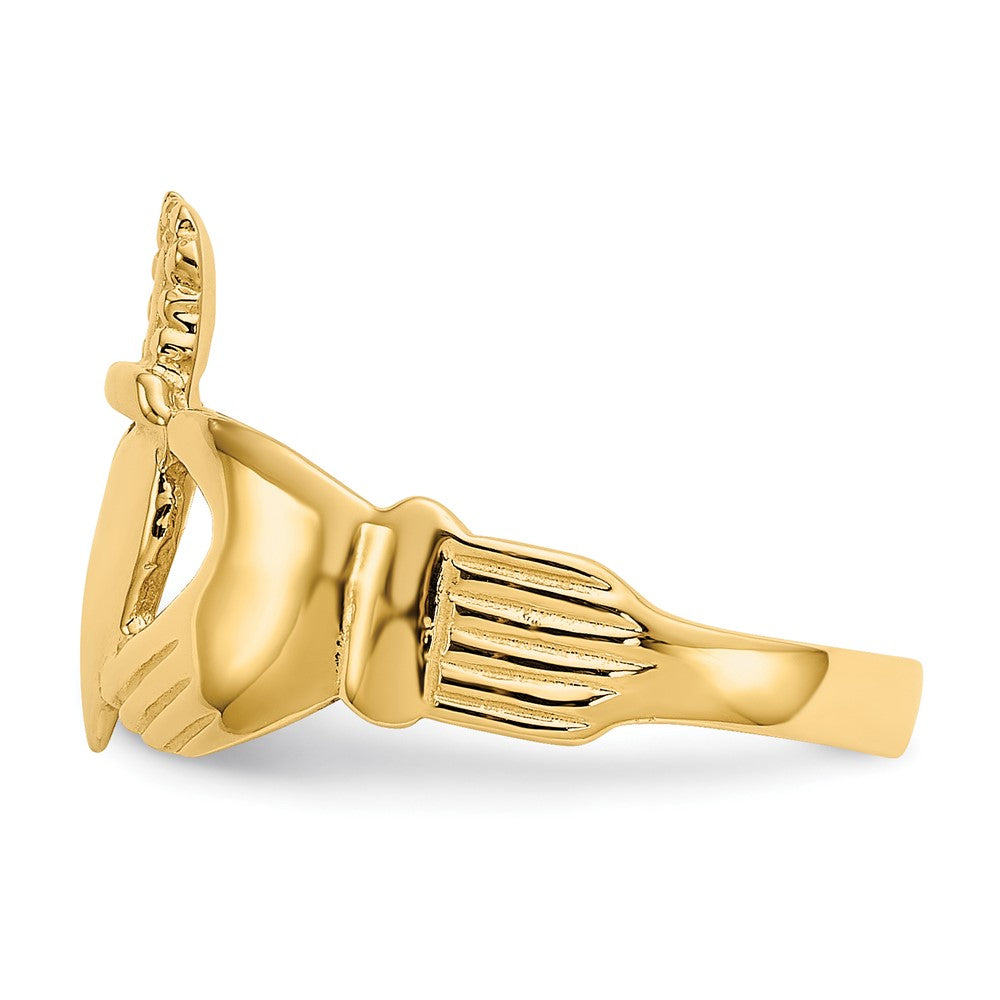 14K Gelbgold Damen Claddagh-Ring