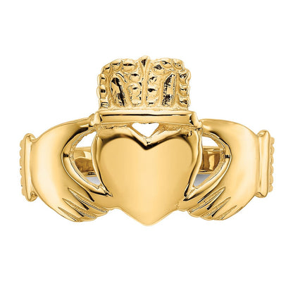 14K Gelbgold Damen Claddagh-Ring