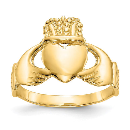 14K Gelbgold Damen Claddagh-Ring
