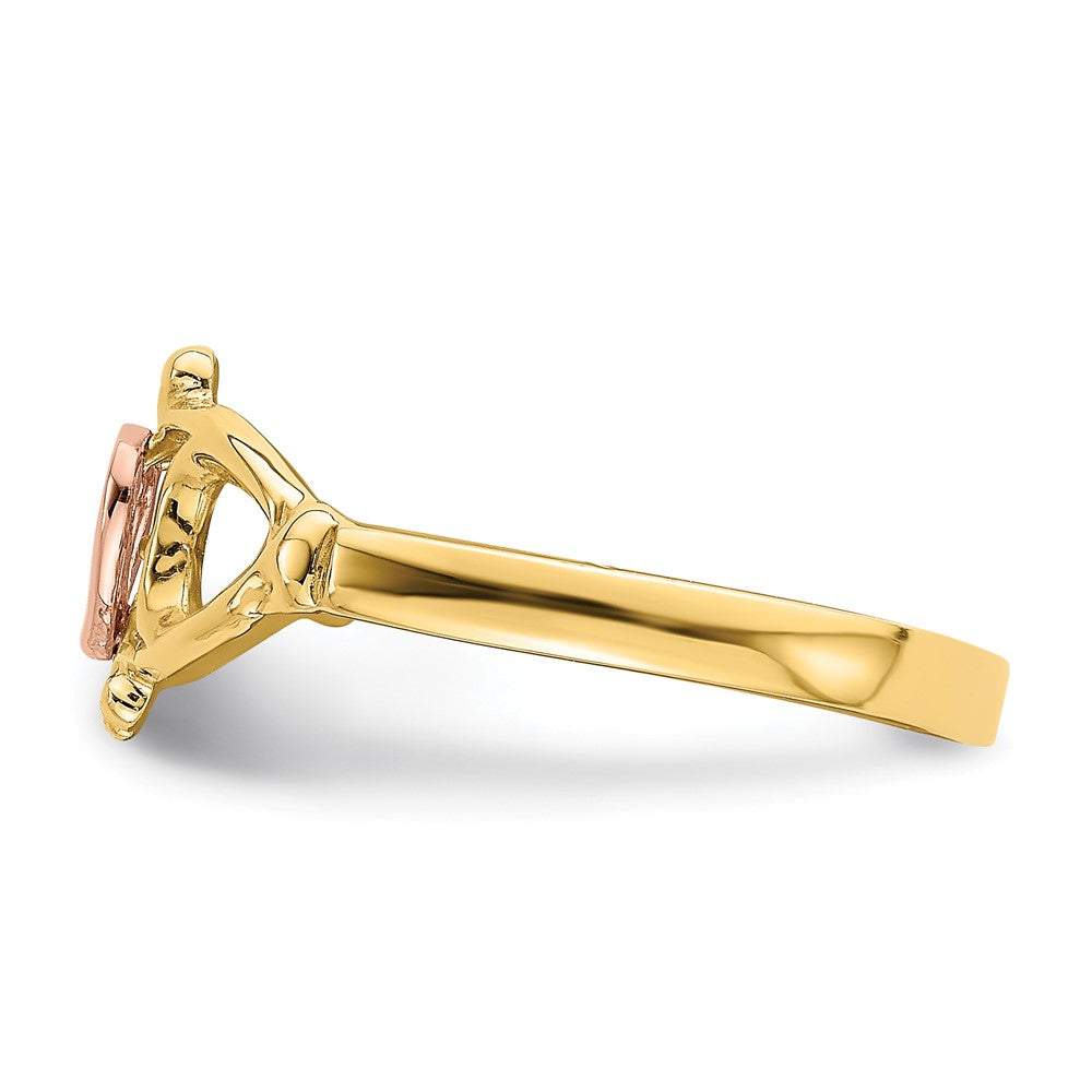 14K Bicolor Gold Herz-Ring