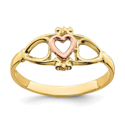 14K Bicolor Gold Herz-Ring