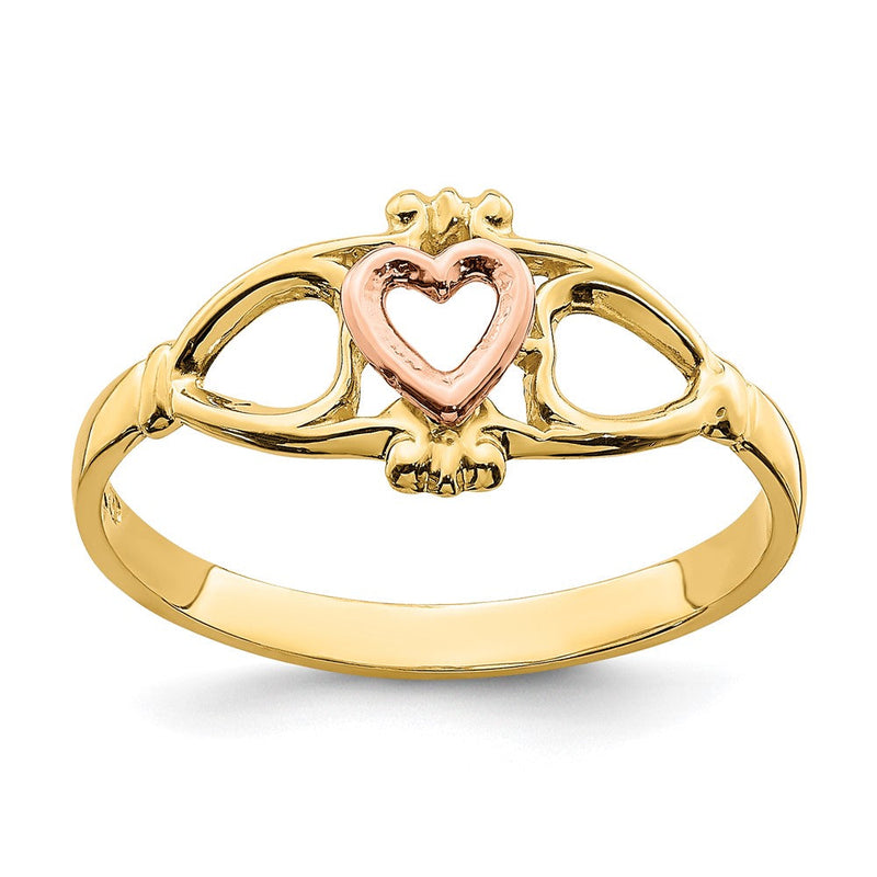 14K Bicolor Gold Herz-Ring