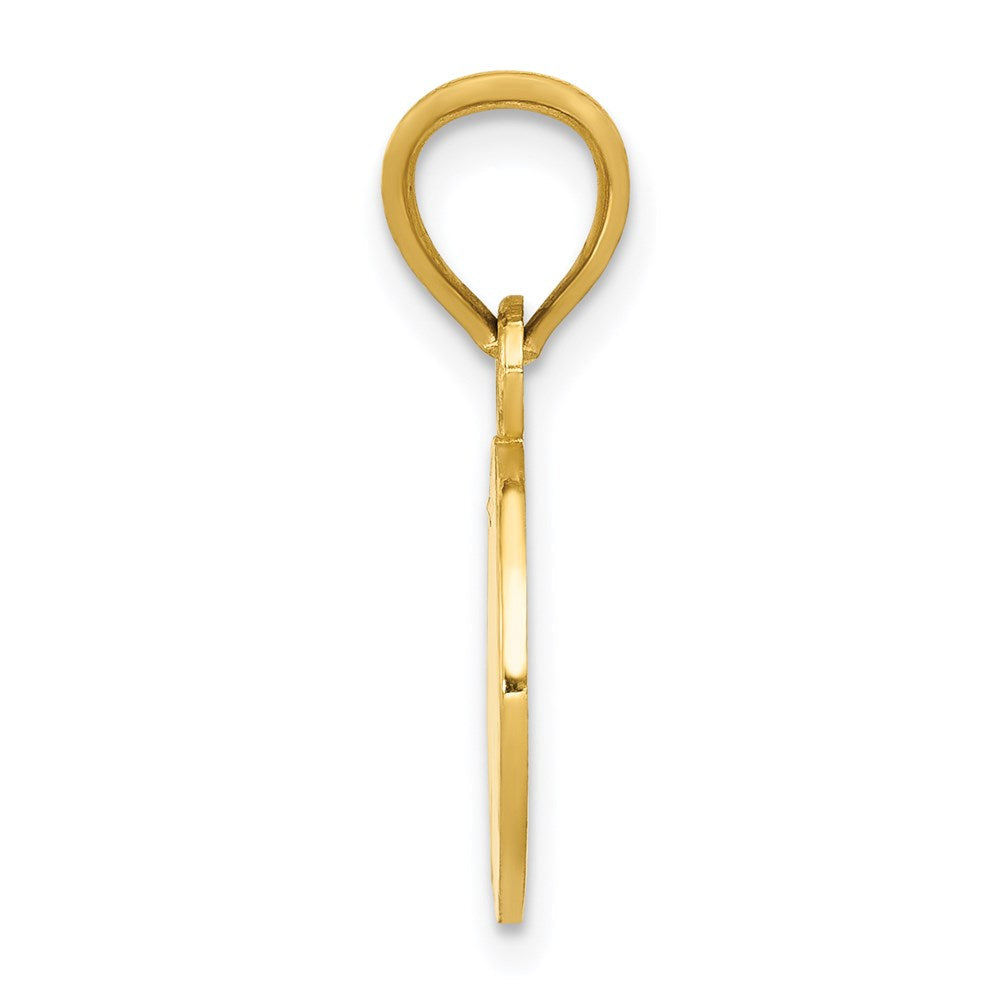 14K Gelbgold Emailliert Baseball Anhänger