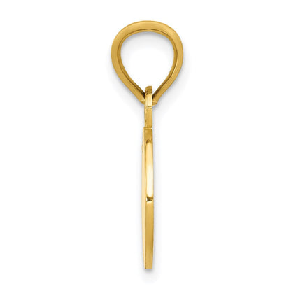 14K Gelbgold Emailliert Baseball Anhänger