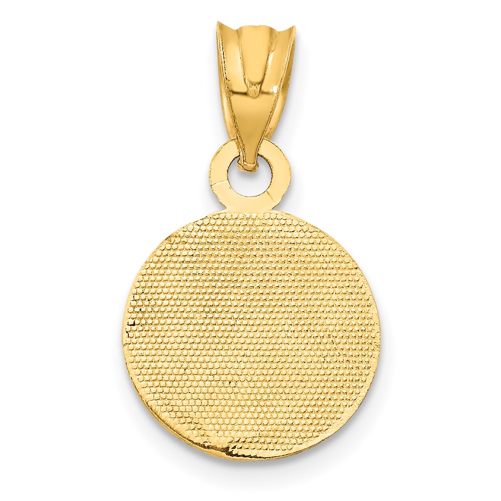 14K Gelbgold Emailliert Baseball Anhänger