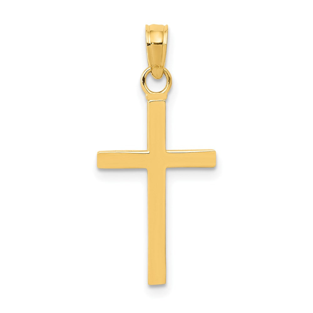 14K Gelbgold Poliert Kreuz Anhänger