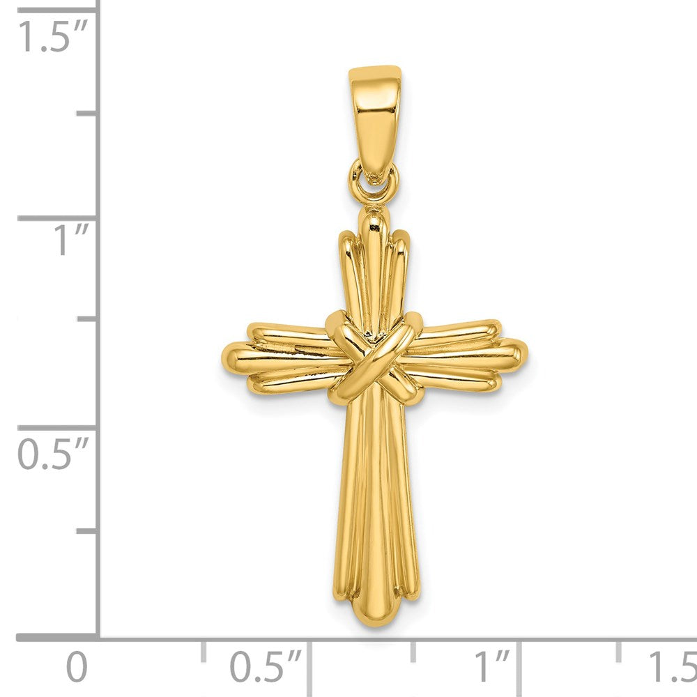 14K Gelbgold Polierter Kreuz-Charm