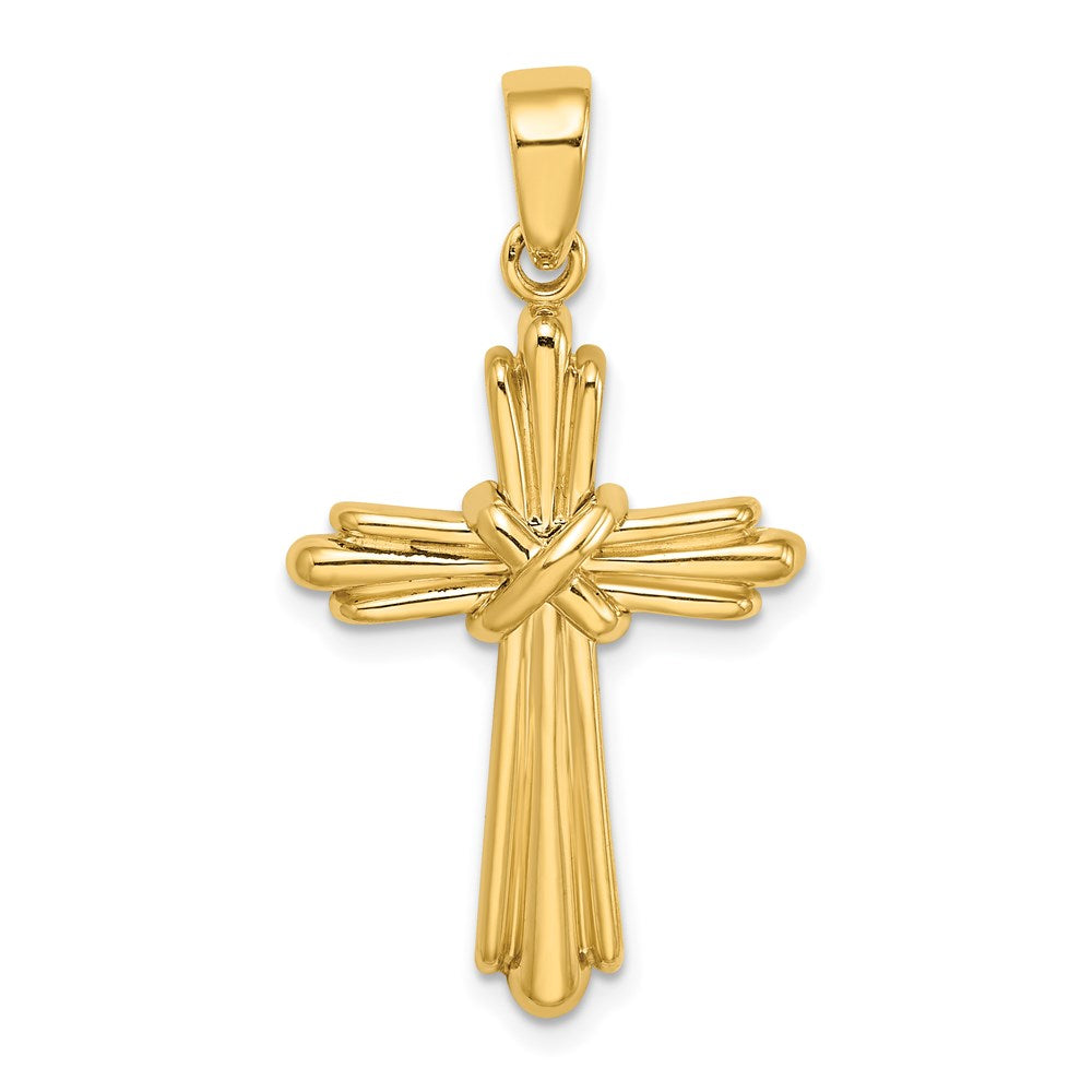 14K Gelbgold Polierter Kreuz-Charm