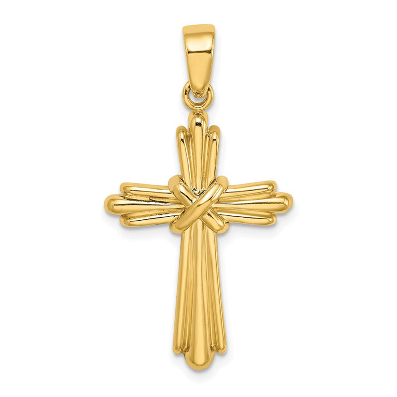 14K Gelbgold Polierter Kreuz-Charm