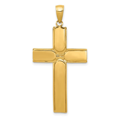 14K Gelbgold Kruzifix-Anhänger mit satinierter Oberfläche
