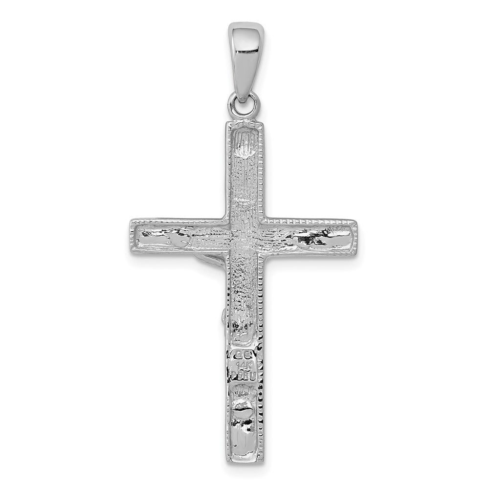 14K Weißgold Kruzifix-Anhänger