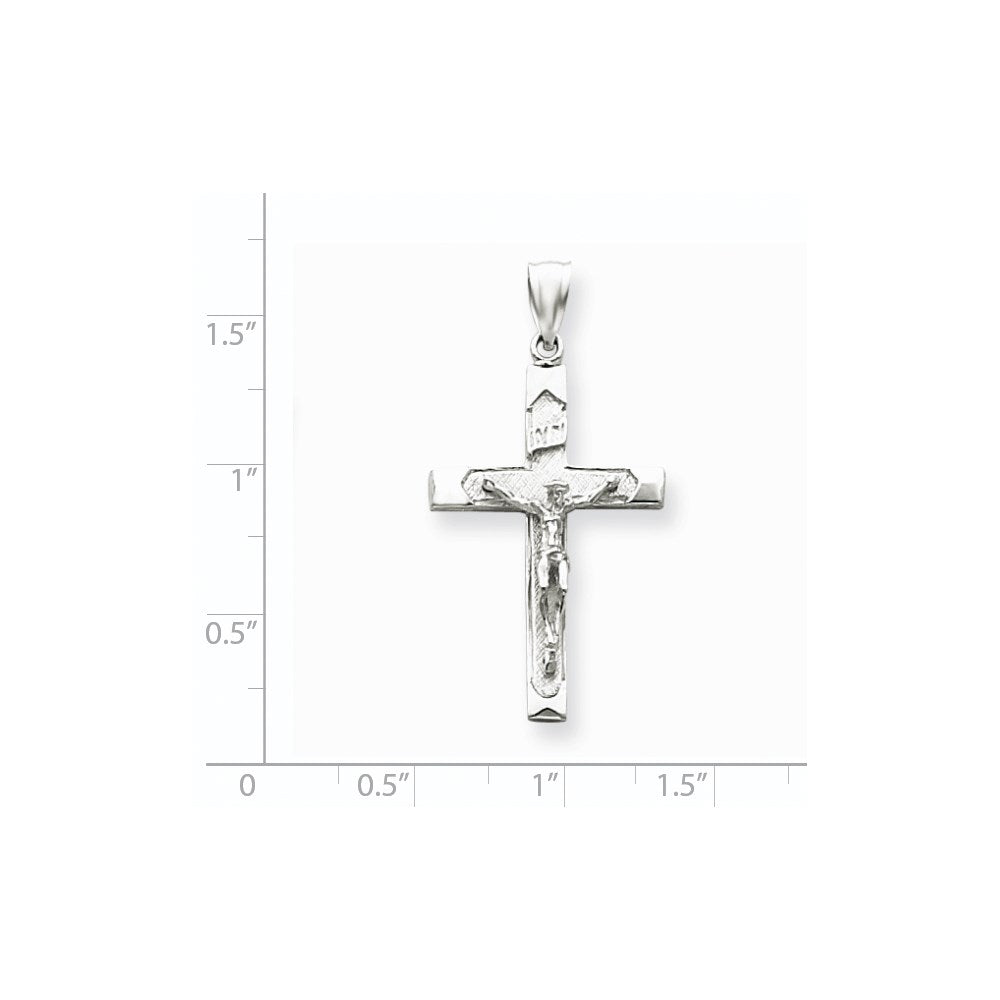 14K Weißgold Kruzifix-Anhänger