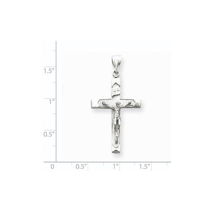 14K Weißgold Kruzifix-Anhänger