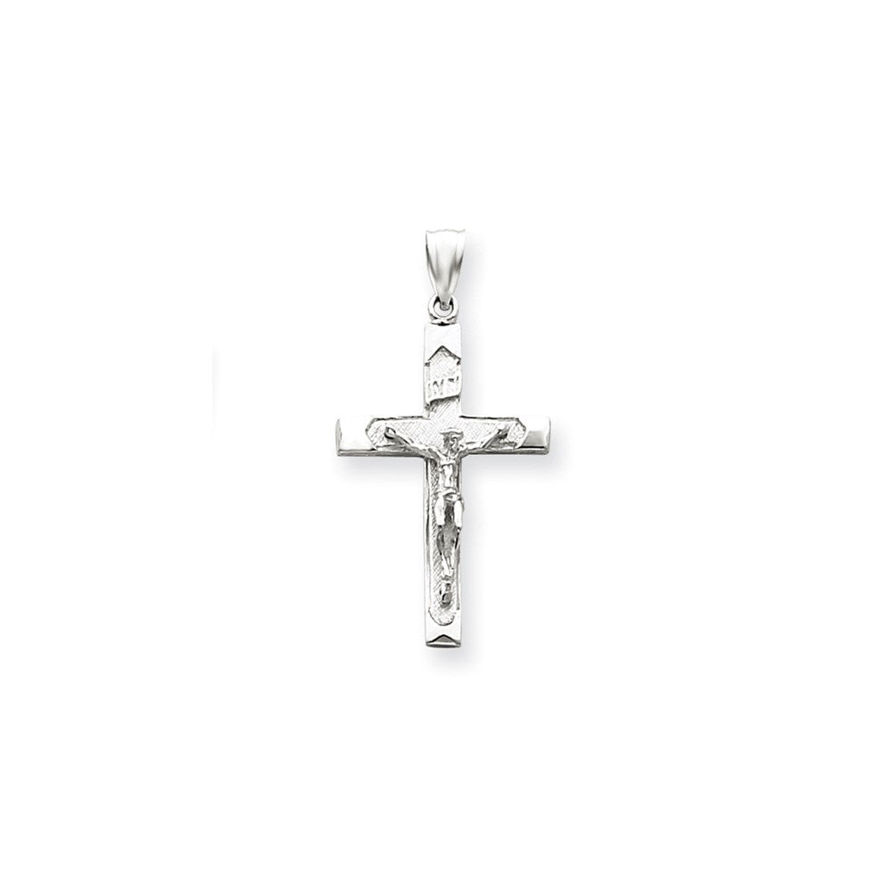 14K Weißgold Kruzifix-Anhänger