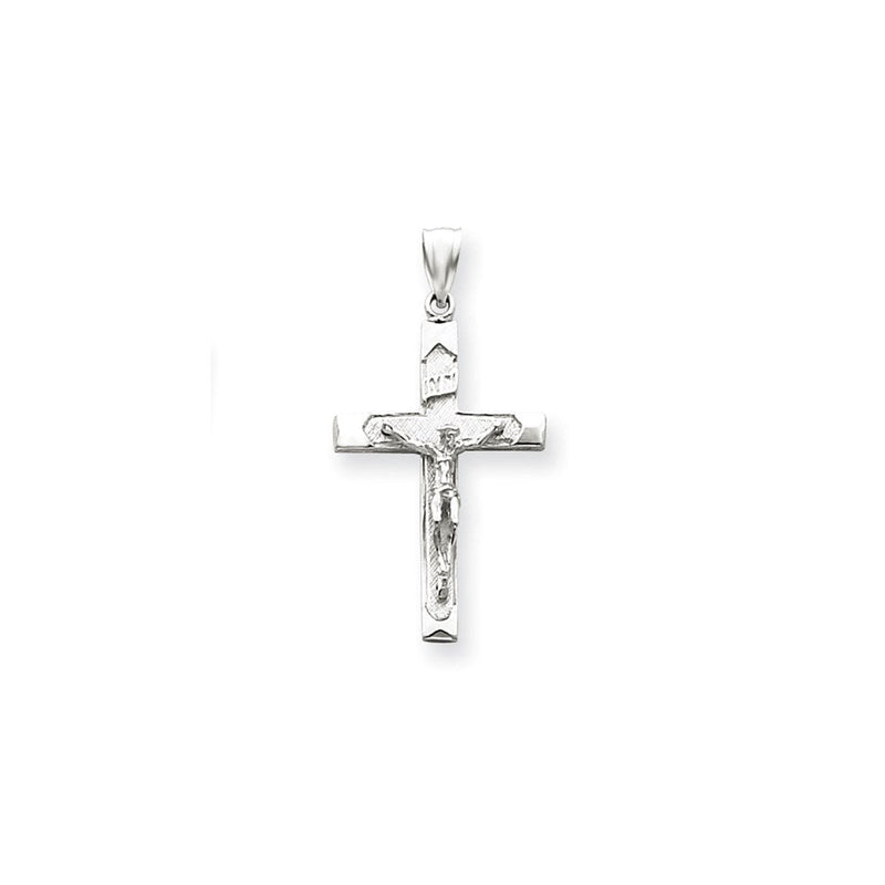 14K Weißgold Kruzifix-Anhänger